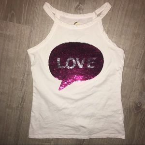 Love Sequin Top Girls